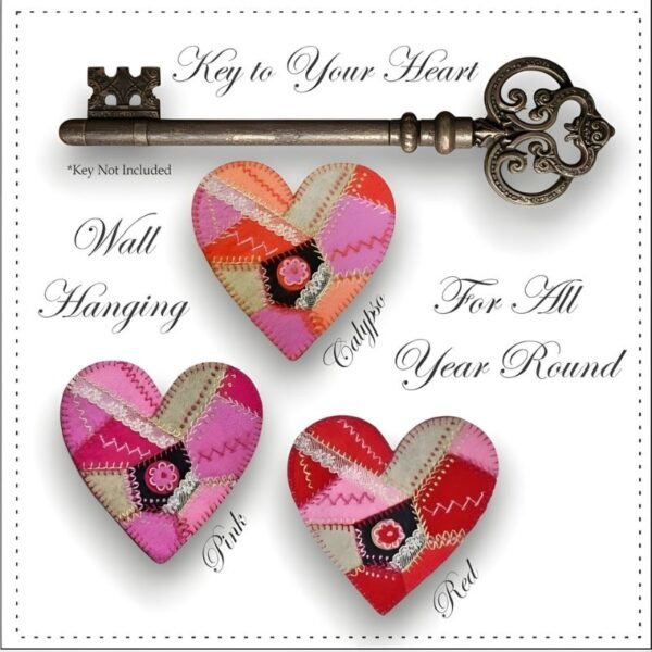 Key to your heart wall hanging with vintage key