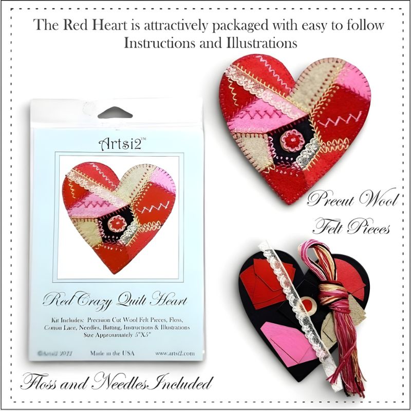 Red Heart Easy Embroidery Stitch Kit contents