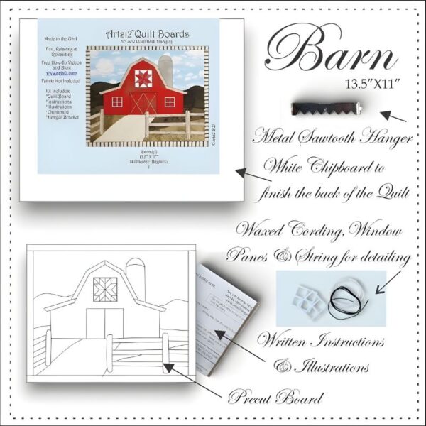 Barn quilting without sewing kit contents