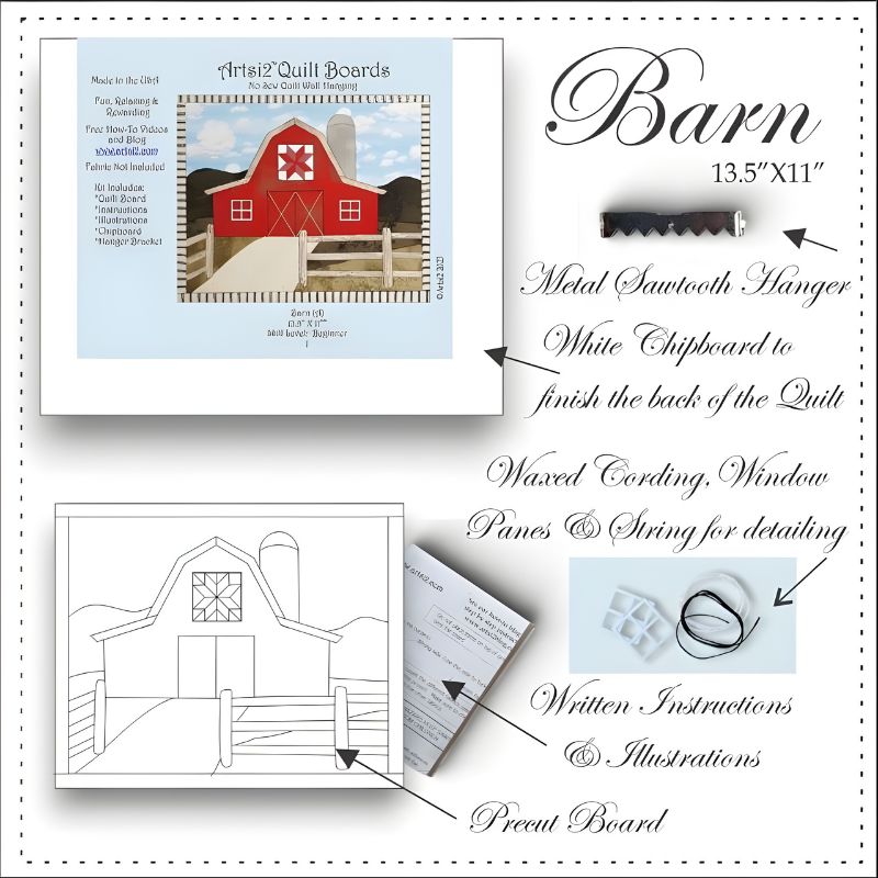 Barn quilting without sewing kit contents