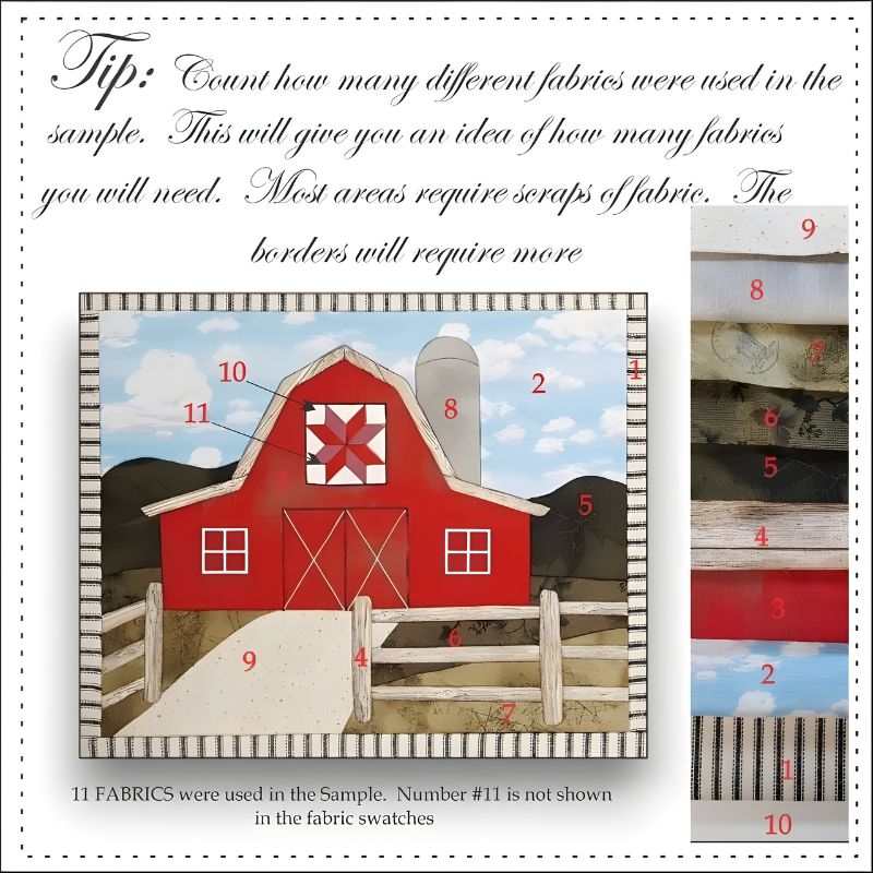 Barn quilting without sewing information on picking out fabrics