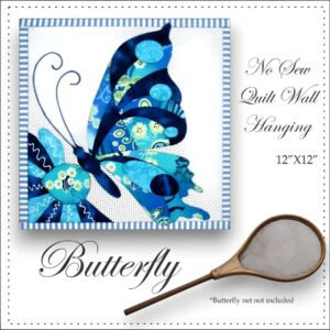 Beautiful Butterfly quilt without sewing with vintage butterfly net