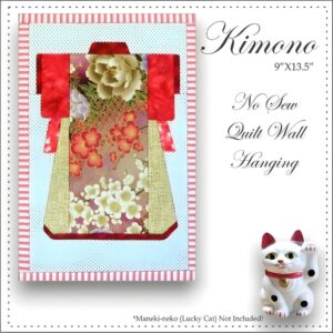 Stunning Kimono quilt without sewing with lucky cat
