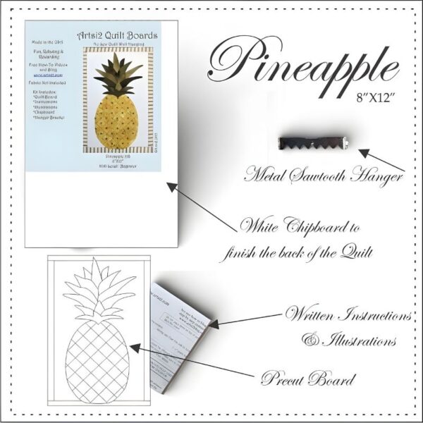 Pineapple no sew quilt kit contents