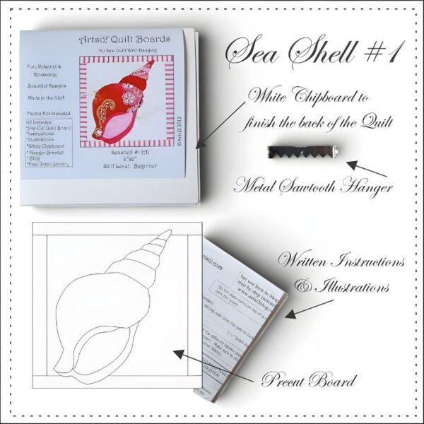 Sea Shell #1 quilting without sewing kit contents