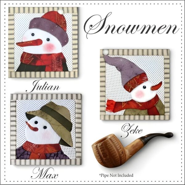 Snowmen Value Pack No Sew Quilt kit with cover sheet and red ribbon and bow