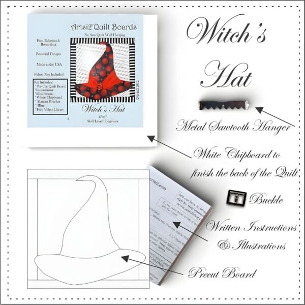 witch's hat quilting without sewing kit contents