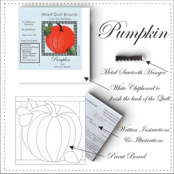 Pumpkin quilting without sewing kit contents