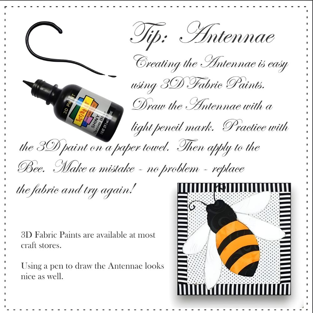 Buzz the Bee Tip on creating the Antennae