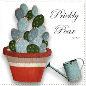 The Prickly Pear Cactus embroidery with a watering can