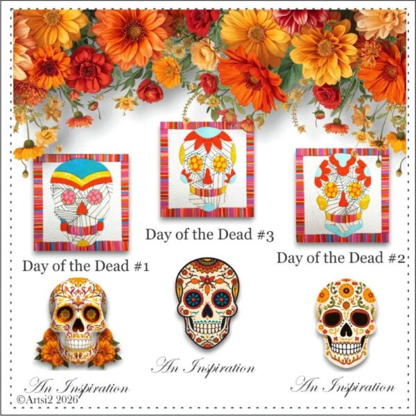 The three Sugar Skulls