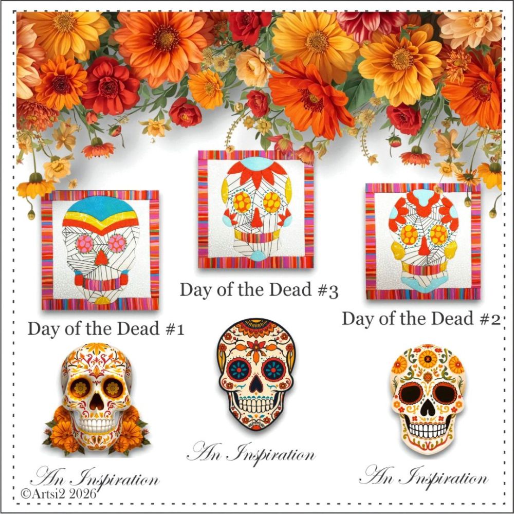 The three Sugar Skulls