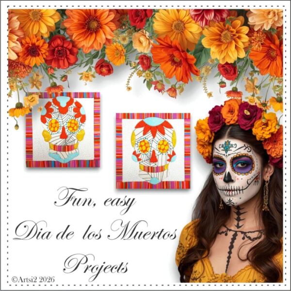 Dia de los Muertos quilting without sewing