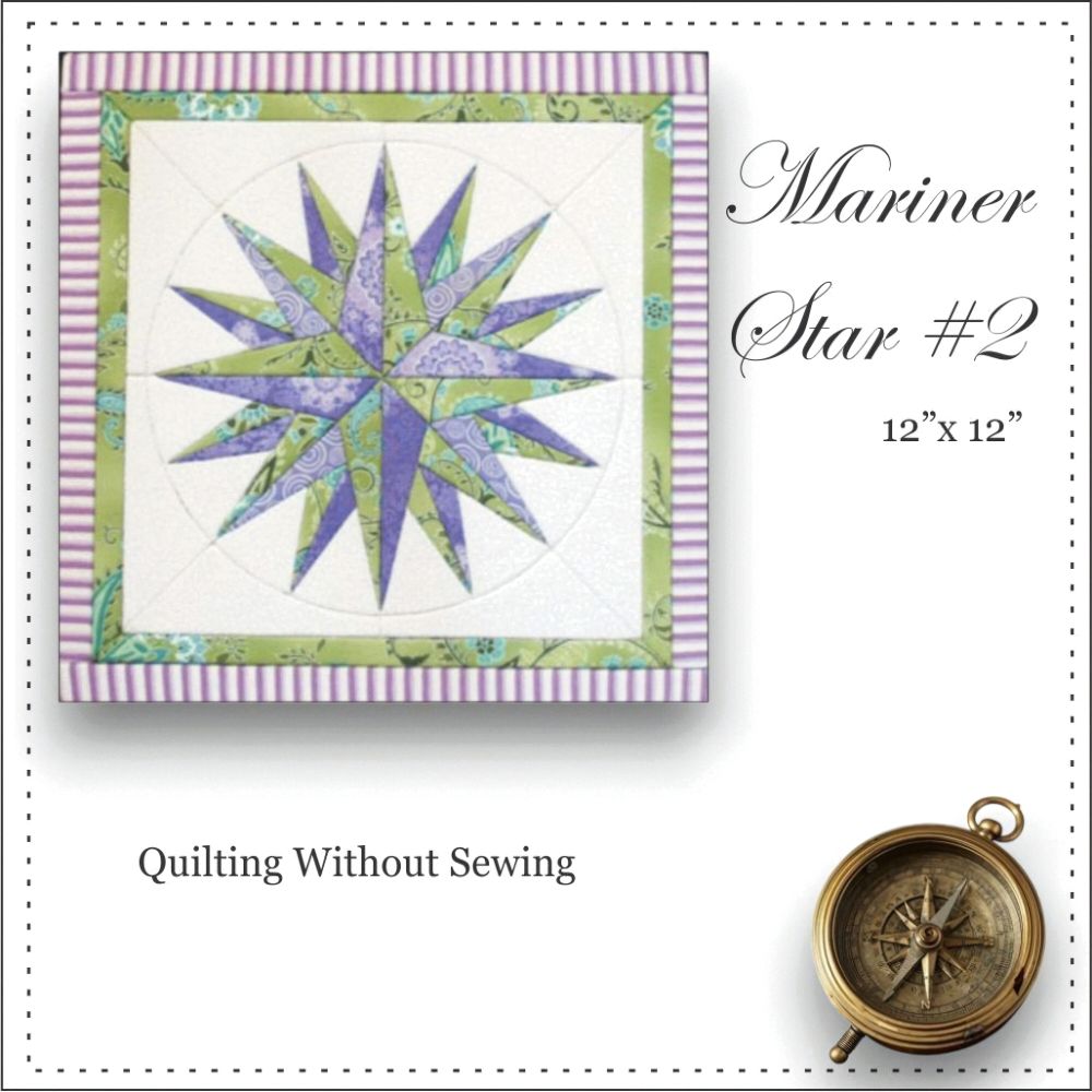 Mariner Star #2 quilting without sewing
