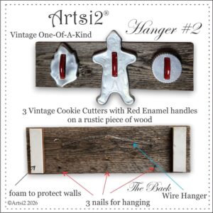 One of a kind Hangers with vintage cookie cutters