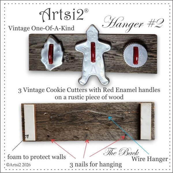 One of a kind Hangers with vintage cookie cutters
