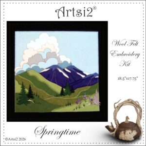 Springtime in the Mountains Hand Embroidery Stitch Kit